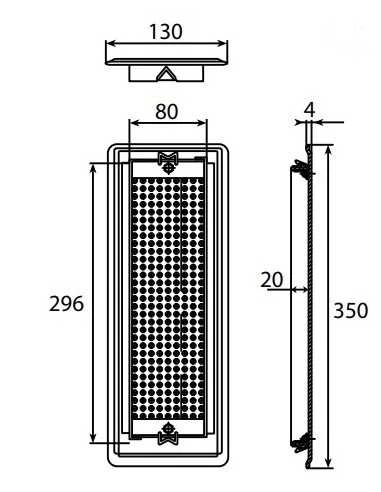 Boca De Insuflación Rectangular Siber Pure Air 4 Boca De Insuflación Rectangular Siber Pure Air - Imagen 2