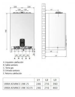 Caldera A Gas Chaffoteaux URBIA ADVANCE LINK 35 FF 7 Caldera A Gas Chaffoteaux URBIA ADVANCE LINK 35 FF -GASFRIOCALOR Ventas caldera a gas de condensacion chaffoteaux urbia advance link 35 ff 2