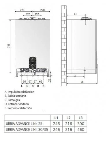 Caldera A Gas Chaffoteaux URBIA ADVANCE LINK 35 FF 5 Caldera A Gas Chaffoteaux URBIA ADVANCE LINK 35 FF - Imagen 3