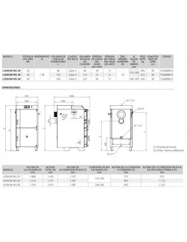 Caldera De Leña Domusa LIGNUM NG 40 4 Caldera De Leña Domusa LIGNUM NG 40 - Imagen 2