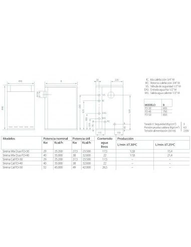 Caldera De Gasóleo Domusa SIRENA CAL HFD 40 4 Caldera De Gasóleo Domusa SIRENA CAL HFD 40 - Imagen 2