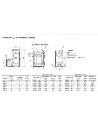 Caldera Policombustibles Baxi P 30- 6 Elem 4 Caldera Policombustibles Baxi P 30- 6 Elem - Imagen 2