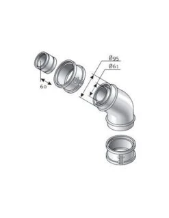 Codo 45º 60/100mm Slim Saunier Duval