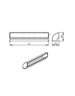 Conducto Salida De Aire A 90°para Radiadores Pareo Integrado 200 Thermor