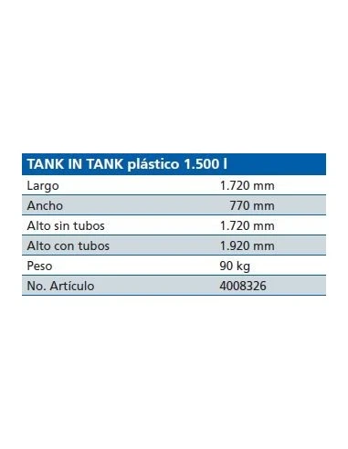 Deposito Schütz De Gasoil Tank In Tank Plastic 1500l 3 Deposito Schütz De Gasoil Tank In Tank Plastic 1500l - Imagen 2