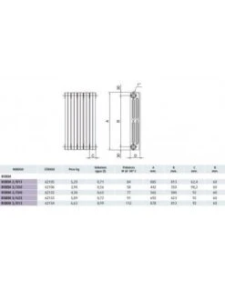 Radiador De Hierro Fundido Lasian RIDEM 3/350 -GASFRIOCALOR Ventas radiador de hierro fundido lasian ridem 3 350 3