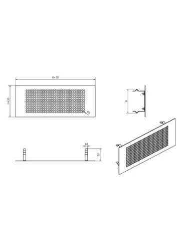 Rejilla Insuflación Rectangular Siber Pure Air 4 Rejilla Insuflación Rectangular Siber Pure Air - Imagen 2