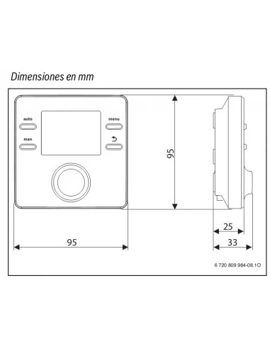Termostato Modulante Junkers CR 100 RF Sinreceptor 5 Termostato Modulante Junkers CR 100 RF Sinreceptor - Imagen 3