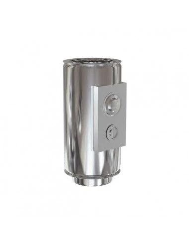 Tubo Control De Humos Doble Inox 304-304 100/150 Practic 3 Tubo Control De Humos Doble Inox 304-304 100/150 Practic